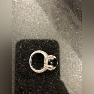 Tacori black stone  Sterling silver size 4 ring